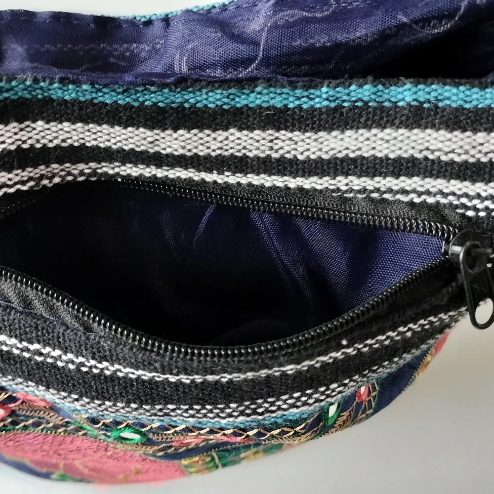 Traditional Indian style embroidered Elephant crossbody Bag artsy boho Colorful